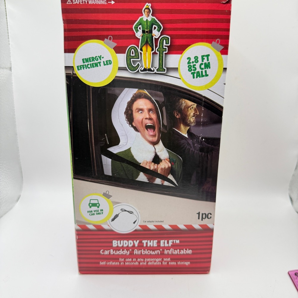 Gemmy Buddy the Elf CarBuddy Inflatable Christmas LED TESTED &‎ WORKS PERFECTLY